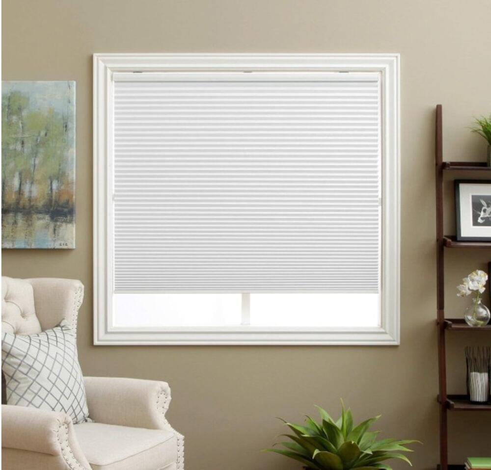 Cordless Blackout Cellular Honeycomb Window Shade – White – 34" W x 36" H